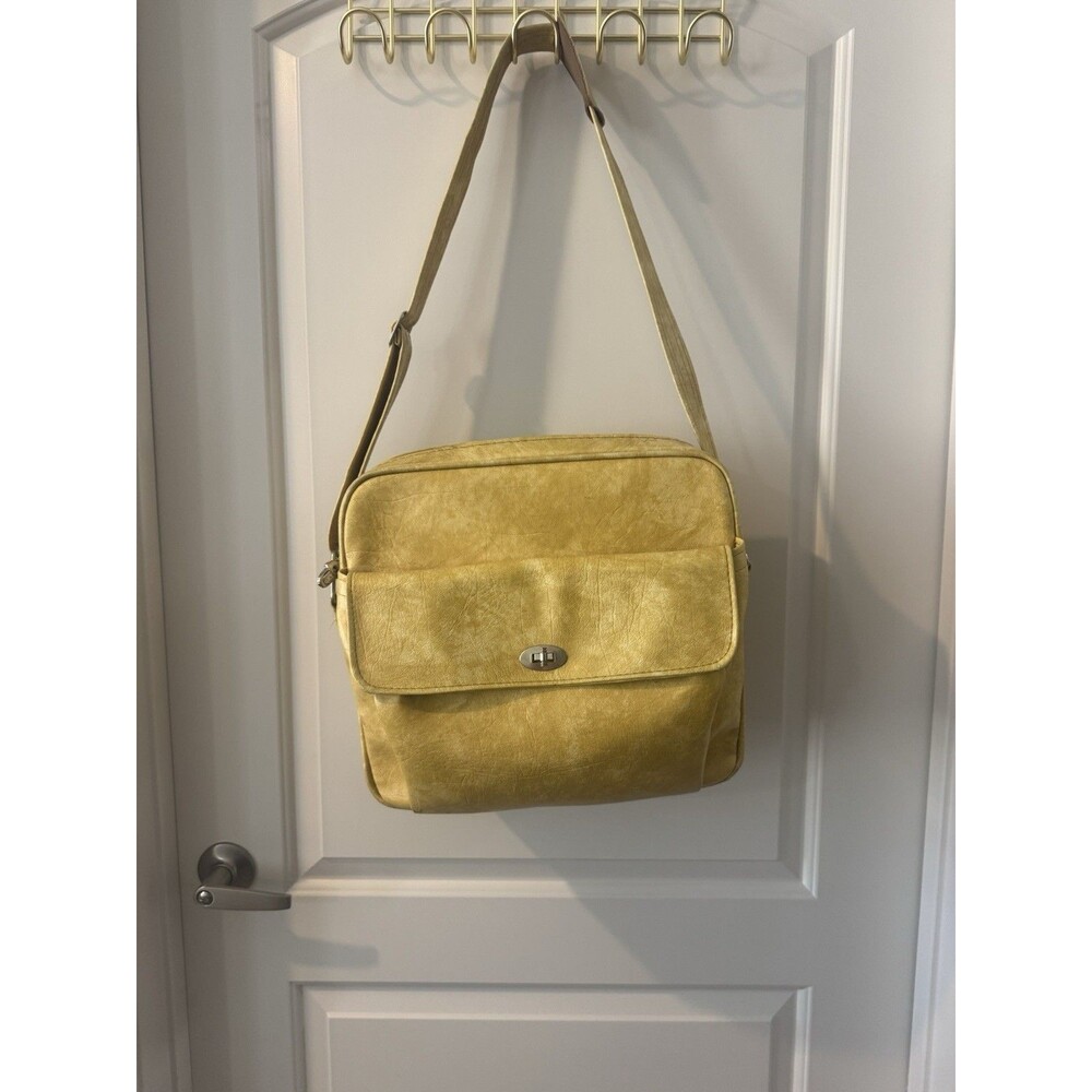 Vintage Retro Samsonite Duffel Weekend- Shoulder Bag Carry On Mustard Yellow